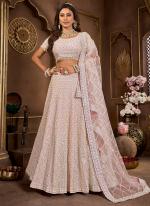 Net Baby Pink Bridal Wear Embroidery Work Readymade Lehenga Choli